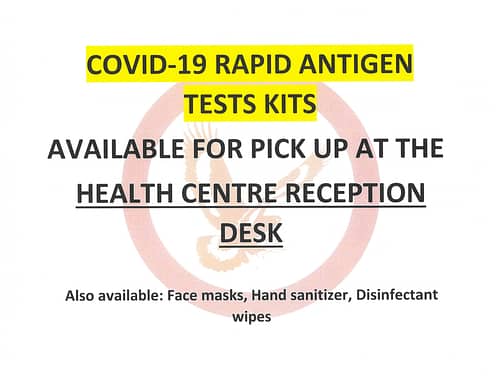 COVID Rapid Antigen Test Kits AVAILABLE
